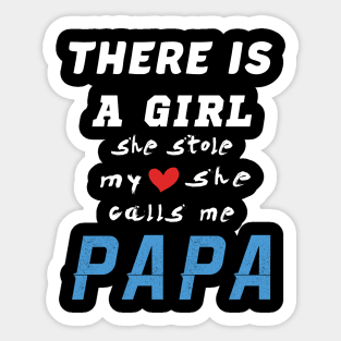 Papa Gifts Shirts from Granddaughter, She Stole My Heart Sticker